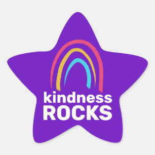 Adesivo Estrela Kindness Rocks Rainbow Star Stickers