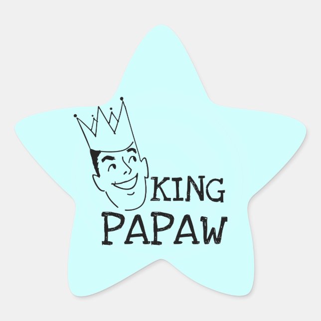 Adesivo Estrela King Papaw T-shirts e presentes (Frente)