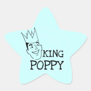 Adesivo Estrela King Poppy T-shirts e Gifts