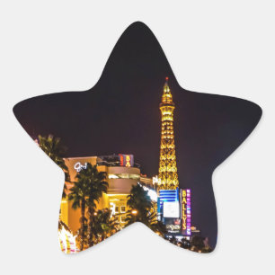 Adesivo Estrela Las Vegas Night Lights Strip Eiffel Tower Casino