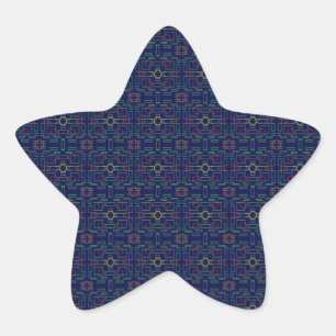 Adesivo Estrela Legal Blue ModernAbstract Geométrico Squares Stick
