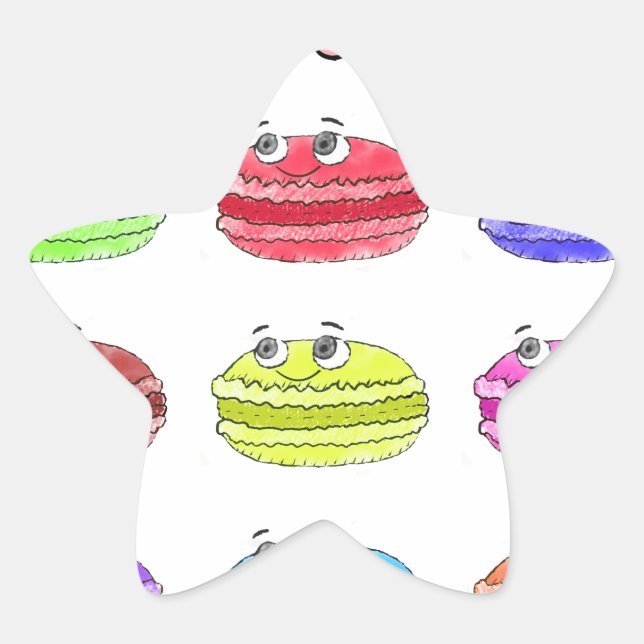 Adesivo Estrela Les Macarons — Cartoon (Frente)