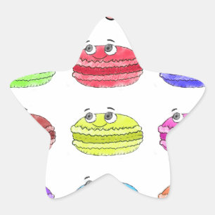 Adesivo Estrela Les Macarons — Cartoon