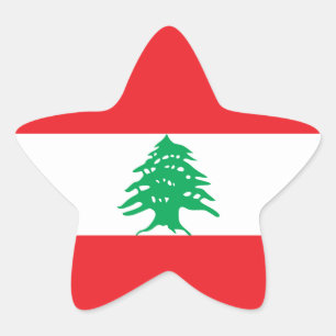 Adesivo Estrela Líbano/bandeira libanesa
