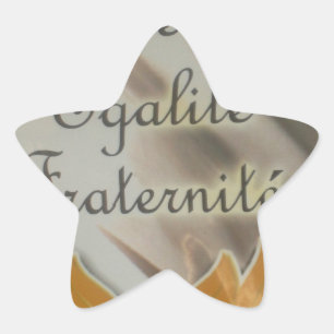 Adesivo Estrela Liberdade, Igualdade, Fraternidade: Futuro Floread