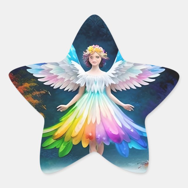 Adesivo Estrela Linda Anjo Wings Art-35444 (Frente)