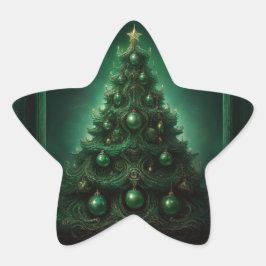 Adesivo Estrela Linda árvore de Natal do estilo barroco