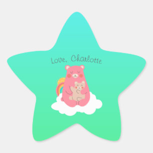 Adesivo Estrela Linda família Bear