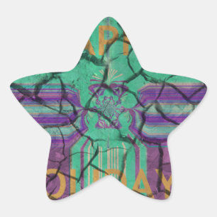 Adesivo Estrela Linda lama rústica amava texto artístico