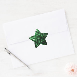 Adesivo Estrela Lindo brilho verde-escuro