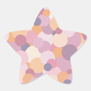 Adesivo Estrela Lindos círculos rosa