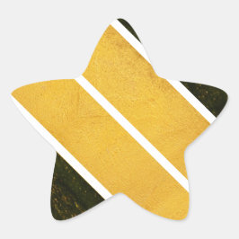 Adesivo Estrela Linhas brancas Douradas verdes