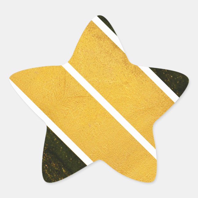Adesivo Estrela Linhas brancas Douradas verdes (Frente)
