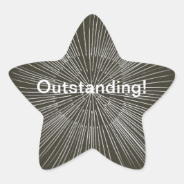 Adesivo Estrela Linhas de Pulsação Brancas Pendentes, Pentes Preto