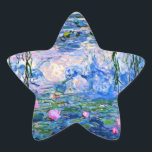 Adesivo Estrela Lírios d'água, 1919, por Claude Monet, Star Sticke<br><div class="desc">Lírios d'água,  pintura famosa de Claude Monet,  em 1919,  com cores sólidas coordenadas em cores púrpura e azul Monet,  prontos para misturar e combinar.</div>