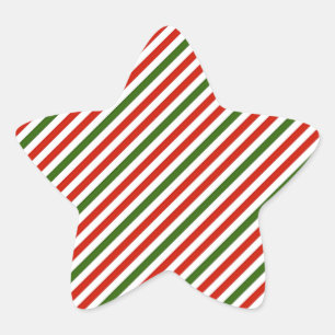 Adesivo Estrela listras de cores de Natal,