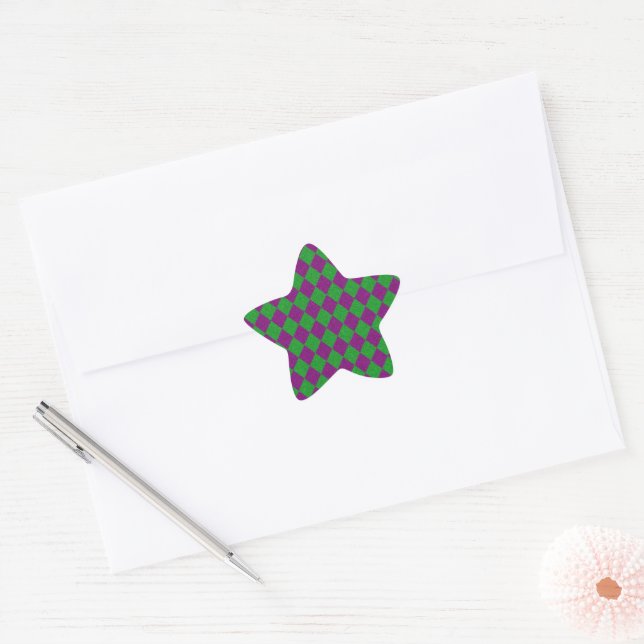 Adesivo Estrela Lítima de Diamante Puro e Verde (Envelope)