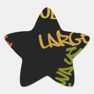 Adesivo Estrela Live Life Large Word Art Impressão