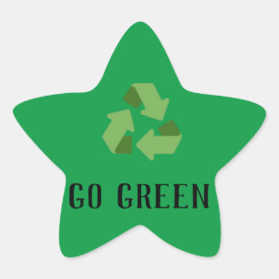 Adesivo Estrela logotipo ecológico personalizado para ficar verde