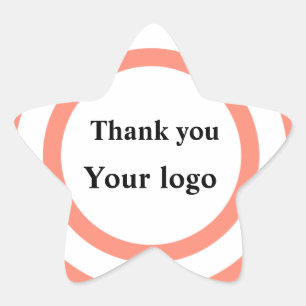 Adesivo Estrela Logotipo personalizado simples e elegante aqui na