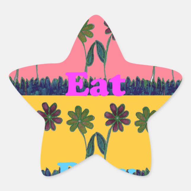 Adesivo Estrela Love Comer Play Art Impressão (Frente)