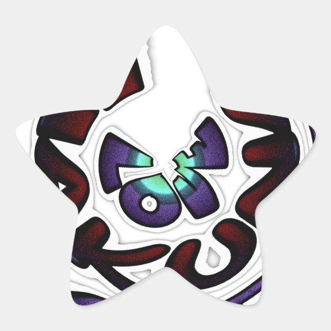 Adesivo Estrela Love Hakuna Matata Art Impressão (Frente)