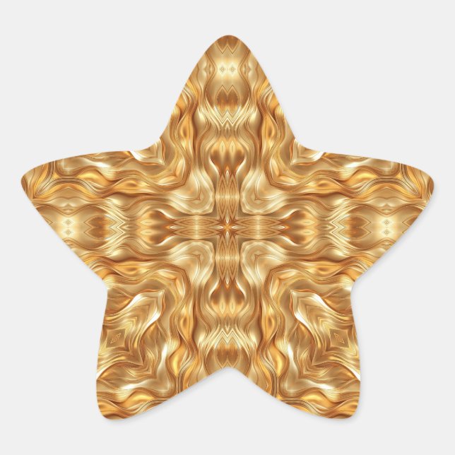Adesivo Estrela Lovely golden abstract pattern (Frente)