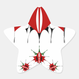 Adesivo Estrela Lovely Kenya Shield Flag Vetor Art Impressão