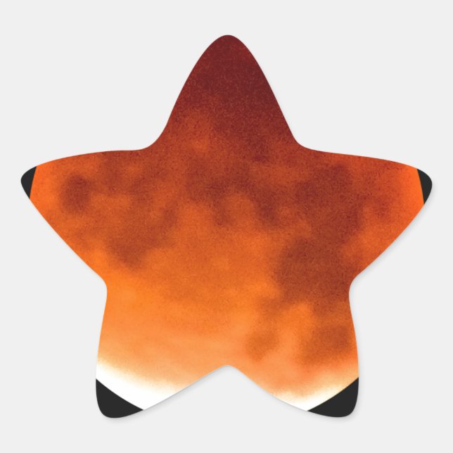 Adesivo Estrela Lua Vermelha Ascendente (Frente)