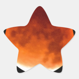 Adesivo Estrela Lua Vermelha Ascendente