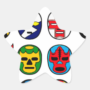 Adesivo Estrela Lucha Libre Luchador Luta Máscaras mexicanas