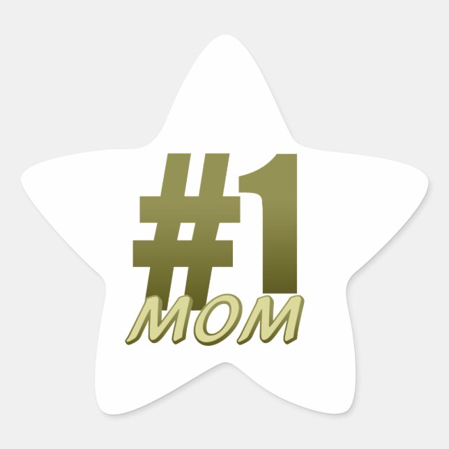 Adesivo Estrela Mãe número um (Frente)