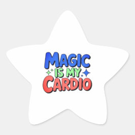 Adesivo Estrela Magic É Meu Cardio Sticker