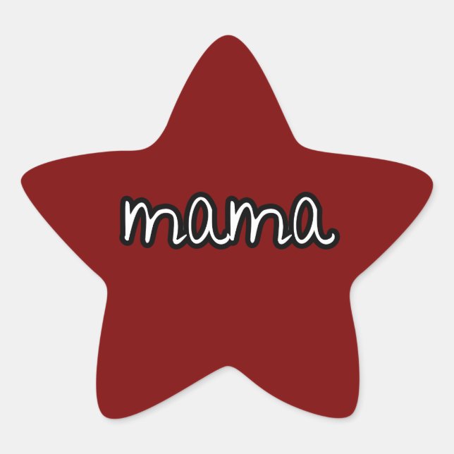 Adesivo Estrela mamãe  (Frente)