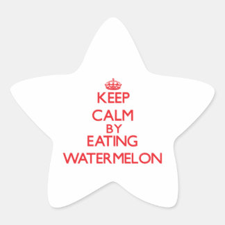 Adesivo Estrela Mantenha a calma comendo Watermelon