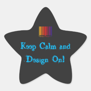 Adesivo Estrela Mantenha a calma e o Design no CustomizableSticker