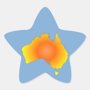 Adesivo Estrela Mapa Sunny Austrália