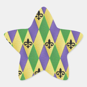 Adesivo Estrela Mardi Harlequin Fleur De Lis