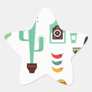 Adesivo Estrela mariachi mexicano