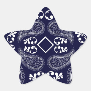Adesivo Estrela Marinho azul branco azul-design