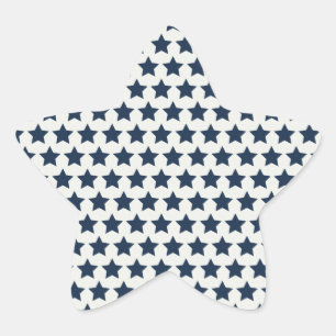 Adesivo Estrela Marinho Patriótico Divertido - Padrão Azul 4 de 