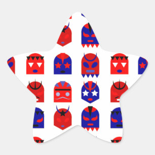 Adesivo Estrela máscaras lucha libre