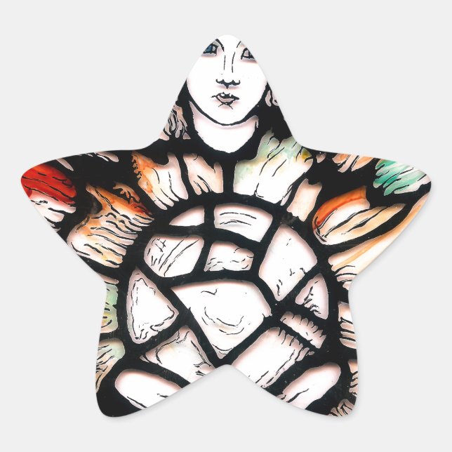 Adesivo Estrela Meditação em Cores (Frente)