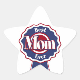 Adesivo Estrela Melhor Mãe Alguma Fita Azul