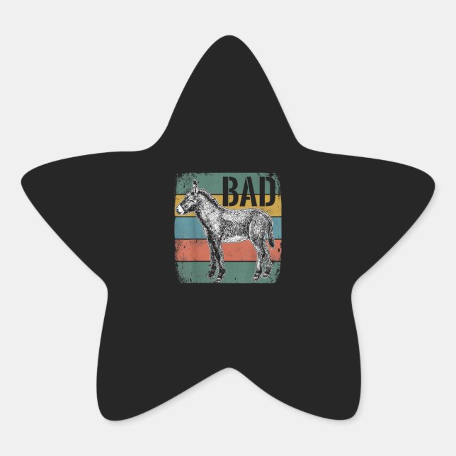 Adesivo Estrela Meme Donkey Mau | Presentes Cute Donkey Lover (Frente)