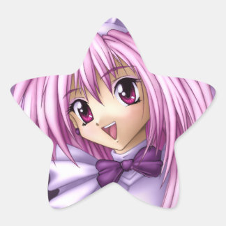 Adesivo Estrela Menina de Animação Bonita