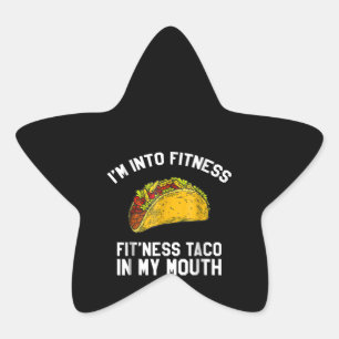 Adesivo Estrela Mens Ness Faco Funny Gym Mexicano Taco Lovers