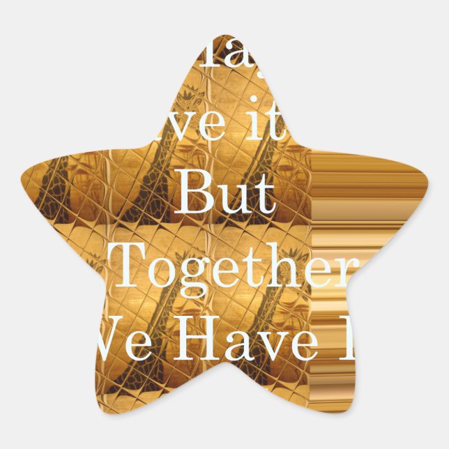 Adesivo Estrela Mensagem inspiradora com Design de vida selvagem a (Frente)