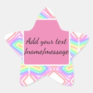 Adesivo Estrela Mensagem personalizada de adicionar nome à aquarel