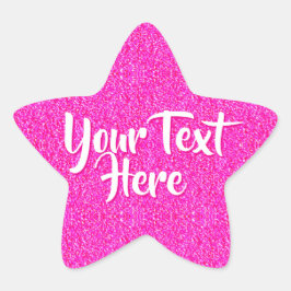 Adesivo Estrela Mensagem Personalizada Estrela Rosa para Meninas T